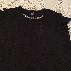 Lovely Rhinestone Accented Tee